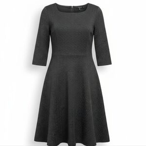 EUC The Limited Size Large Textured Little Black Fit And Flare Dress!!